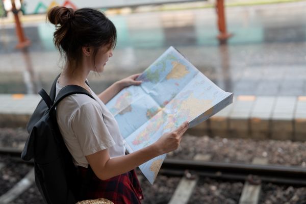 woman traveling