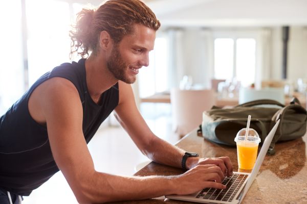 man on laptop
